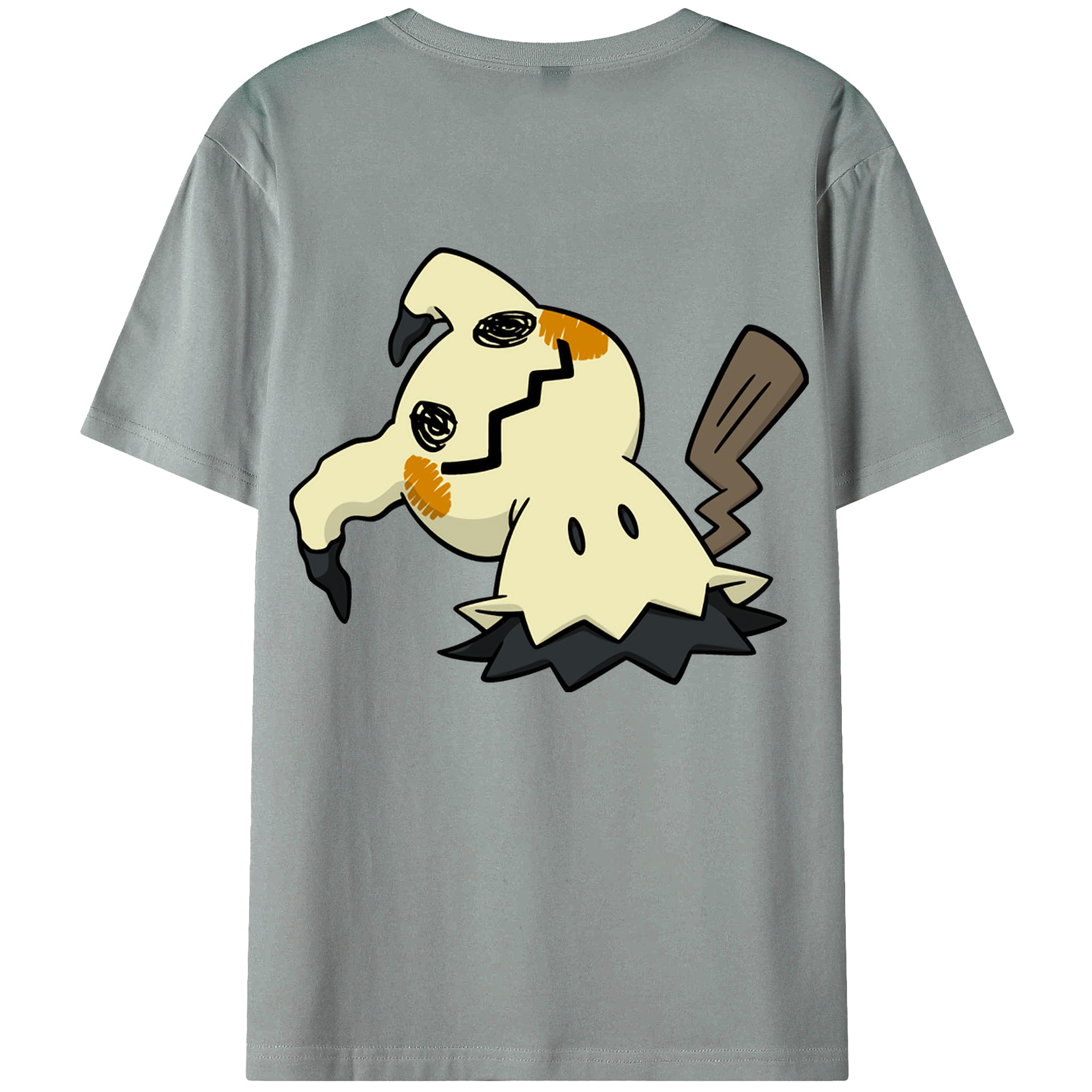 （画像用） ポケットモンスター Pokémon 綿100％ メンズ半袖Tシャツ（バックプリント） 通気性